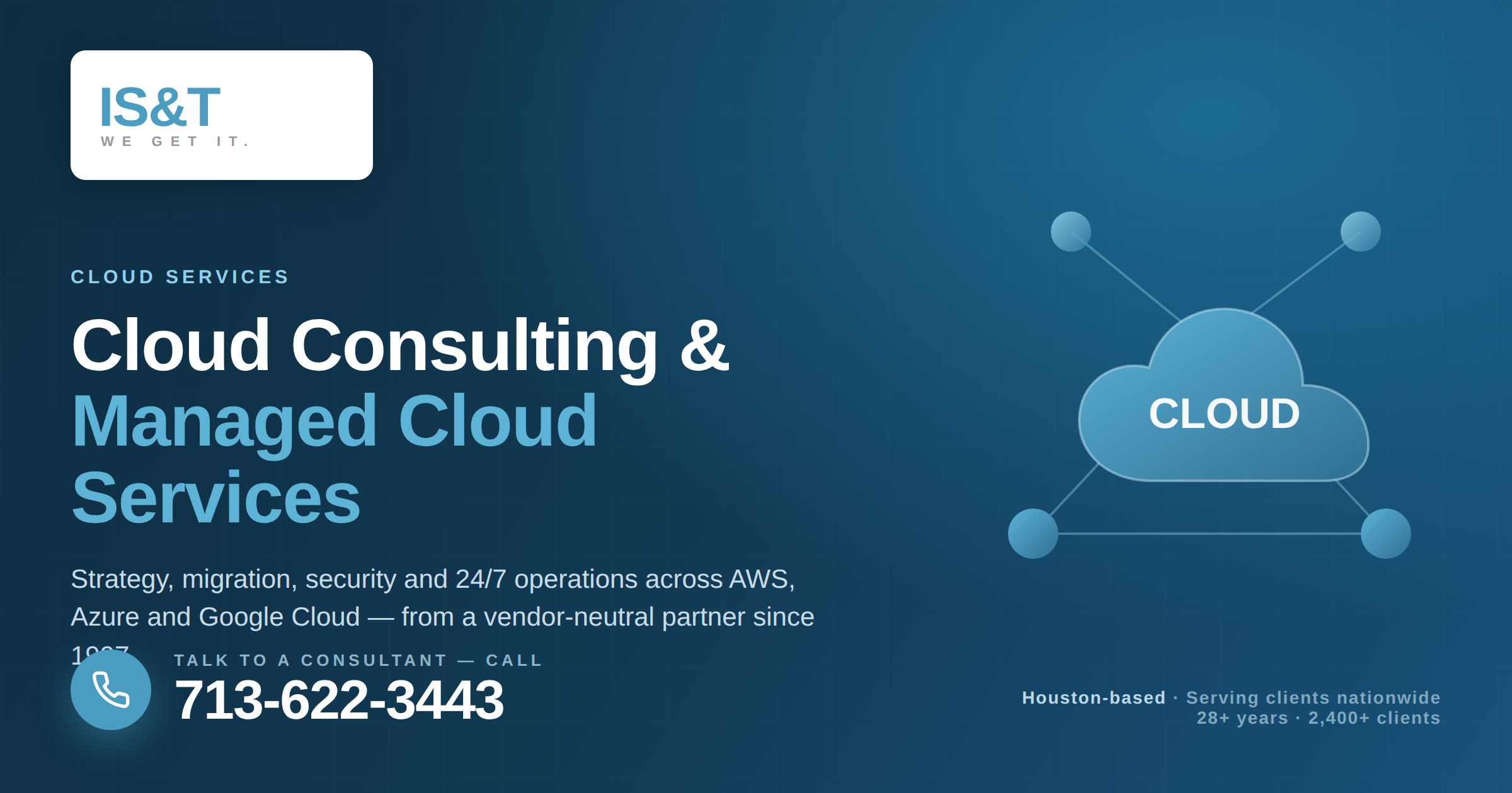 Cloud consulting and managed cloud services from IS&T Consulting Group