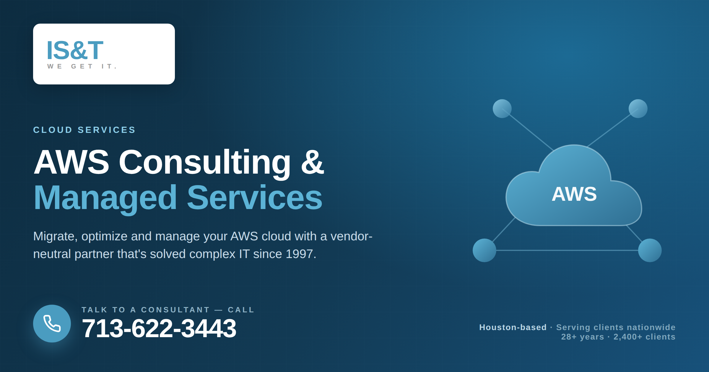 AWS consulting and managed services from IS&T Consulting Group